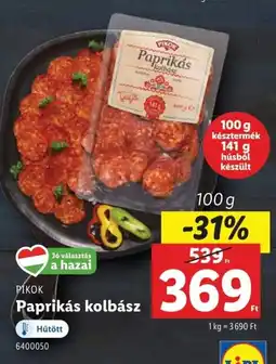 Lidl Pikok paprikás kolbász ajánlat