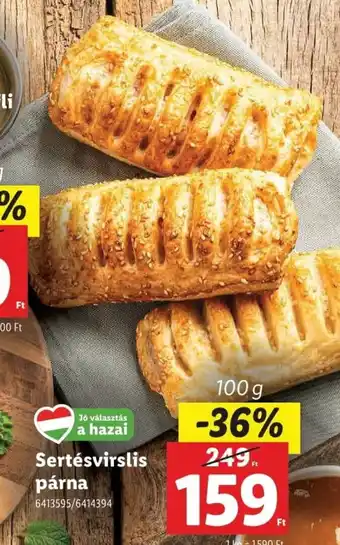 Lidl Sertésvirslis párna ajánlat