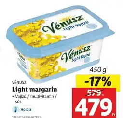 Lidl Vénusz light margarin ajánlat