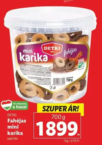 Lidl Detki fahéjas mini karika ajánlat