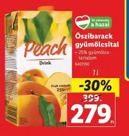 Lidl Őszibarack gyümölcsital ajánlat