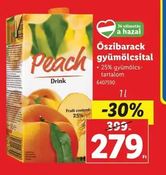 Lidl Őszibarack gyümölcsital ajánlat