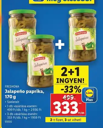 Lidl Freshona jalapeño paprika ajánlat