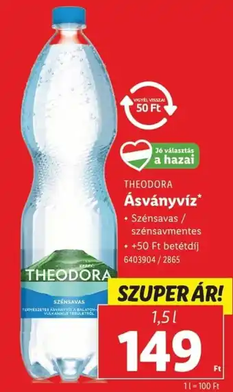 Lidl Theodora ásványvíz ajánlat