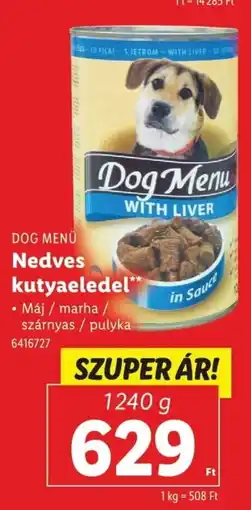 Lidl Dog menü nedves kutyaeledel ajánlat