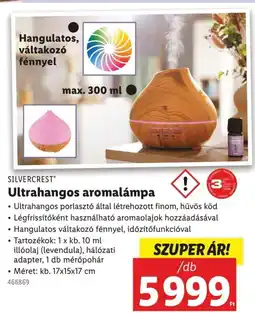 Lidl Silvercrest ultrahangos aromalámpa ajánlat