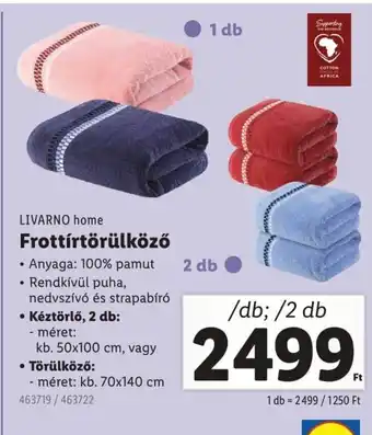 Lidl Livarno home frottírtörülköző ajánlat