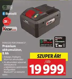 Lidl Parkside performance prémium akkumulátor, 8 ah ajánlat