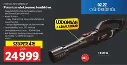 Lidl Parkside performance prémium elektromos lombfúvó ajánlat