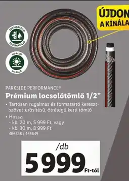 Lidl Parkside performance prémium locsolótömlő 1/2" ajánlat