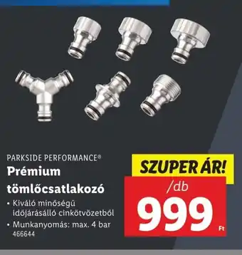 Lidl Parkside performance prémium tömlőcsatlakozó ajánlat