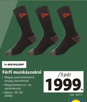 Lidl Férfi munkászokni ajánlat