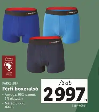 Lidl Parkside férfi boxeralsó ajánlat