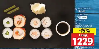 Lidl Chef select to go sushi ajánlat