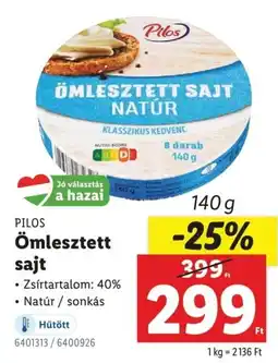 Lidl Pilos ömlesztett sajt ajánlat