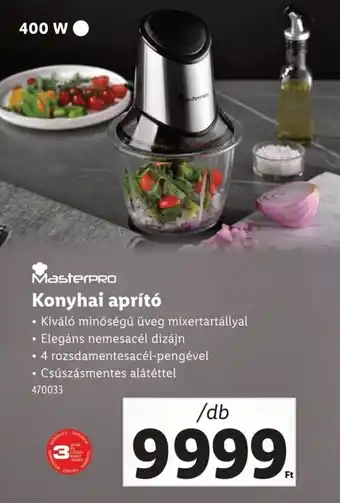 Lidl Masterpro konyhai aprító ajánlat