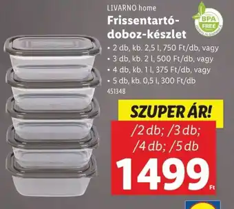 Lidl Livarno home frissentartó- doboz-készlet ajánlat