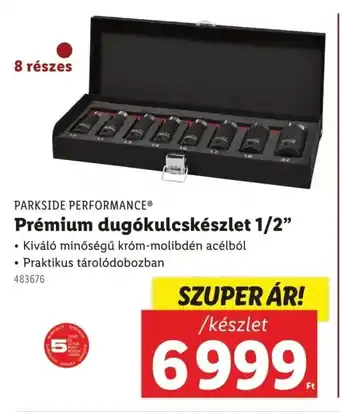 Lidl Parkside performance prémium dugókulcskészlet 1/2" ajánlat