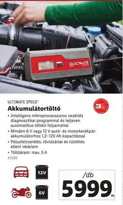 Lidl Ultimate speed akkumulátortöltő ajánlat