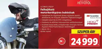 Lidl Ultimate speed felhajtható motorkerékpáros bukósisak ajánlat