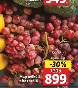 Lidl Mag nélküli piros szőlő ajánlat