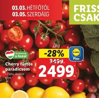 Lidl Cherry fürtös paradicsom ajánlat