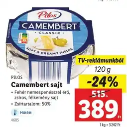 Lidl Pilos camembert sajt ajánlat