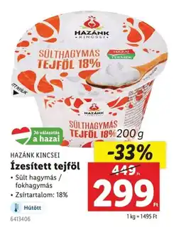 Lidl Hazánk kincsei ízesített tejföl ajánlat