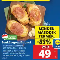 Lidl Sonkás-goudás buci ajánlat