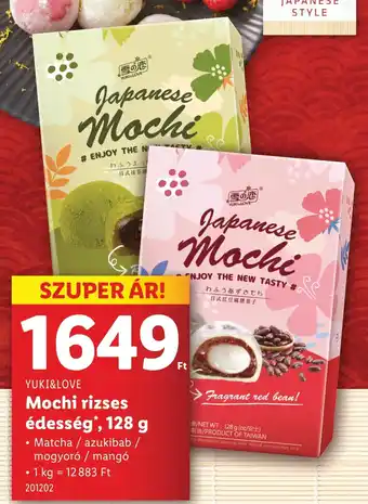 Lidl Yuki&love mochi rizses édesség ajánlat