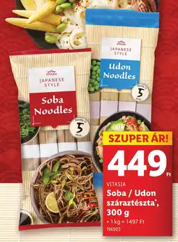 Lidl Vitasia soba / udon száraztészta ajánlat