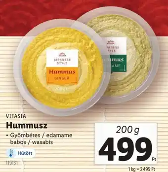 Lidl VITASIA hummusz ajánlat