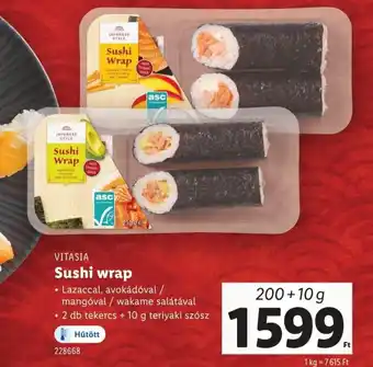 Lidl Vitasia sushi wrap ajánlat