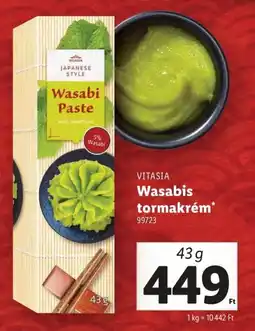 Lidl Vitasia wasabis tormakrém ajánlat