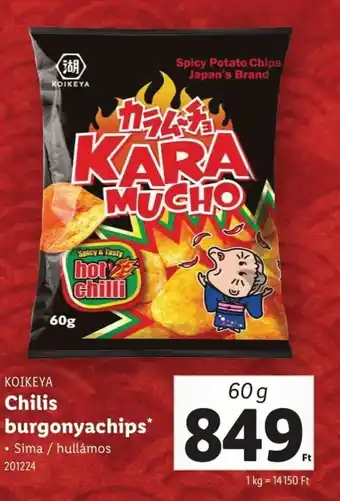 Lidl Koikeya chilis burgonyachips ajánlat