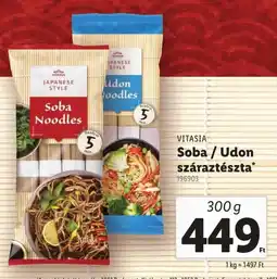 Lidl Vitasia soba / udon száraztészta ajánlat