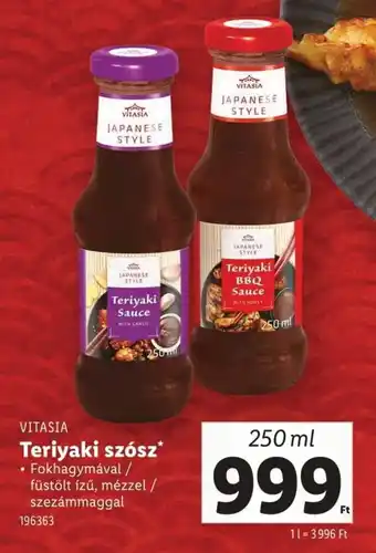 Lidl Vitasia teriyaki szósz ajánlat