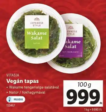 Lidl Vitasia vegán tapas ajánlat