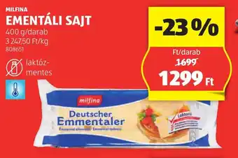 ALDI Milfina ementáli sajt ajánlat