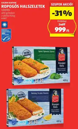 ALDI Golden seafood ropogós halszeletek ajánlat