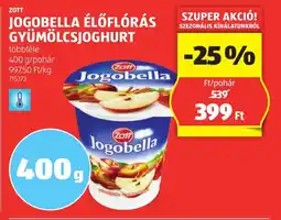 ALDI Zott jogobella élőflórás gyümölcsjoghurt ajánlat