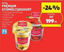 ALDI Milfina prémium gyümölcsjoghurt ajánlat