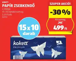 ALDI Kokett papír zsebkendő ajánlat