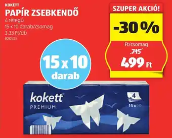 ALDI Kokett papír zsebkendő ajánlat