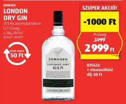 ALDI Johnsen london dry gin ajánlat