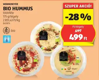 ALDI Wonnemeyer bio hummus ajánlat