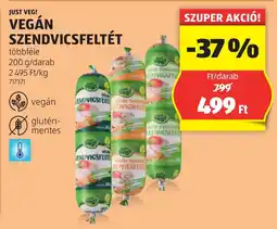 ALDI Just veg! Vegán szendvicsfeltét ajánlat