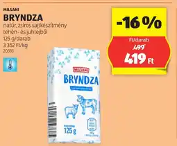 ALDI Milsani bryndza ajánlat