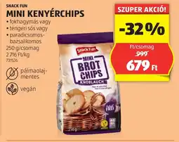 ALDI Snack fun mini kenyérchips ajánlat