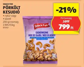 ALDI Snack fun pörkölt kesudió ajánlat